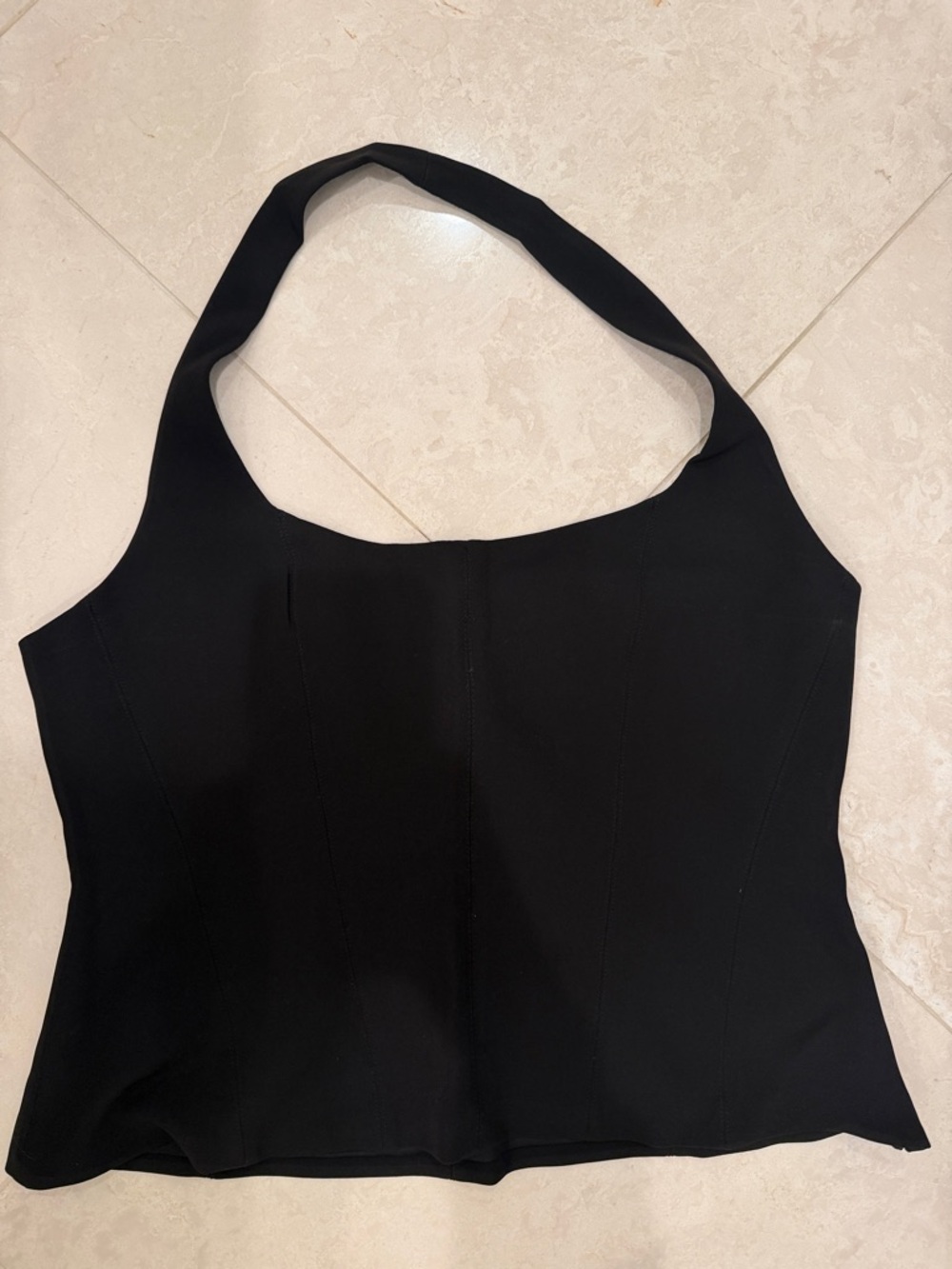 Zara Black Halter Bustier Top